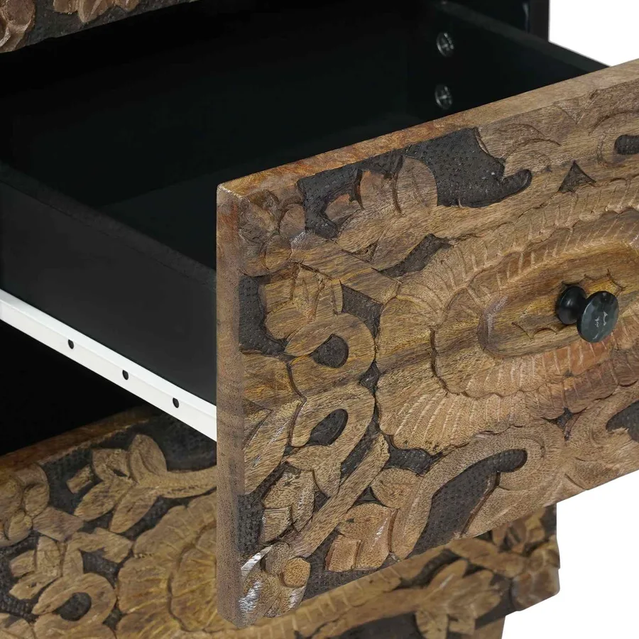 Buffet Marron 40 x 33,5 x 75 cm Bois de mangue massif - 7