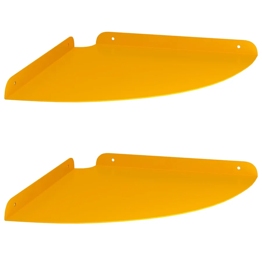 Étagère flottante 2 pcs Jaune moutarde 30 x 30 x 2 cm - 2