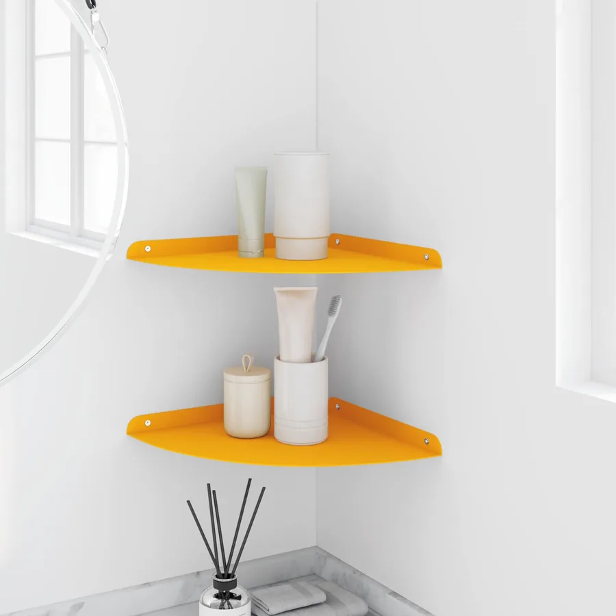 Étagère flottante 2 pcs Jaune moutarde 30 x 30 x 2 cm - 4