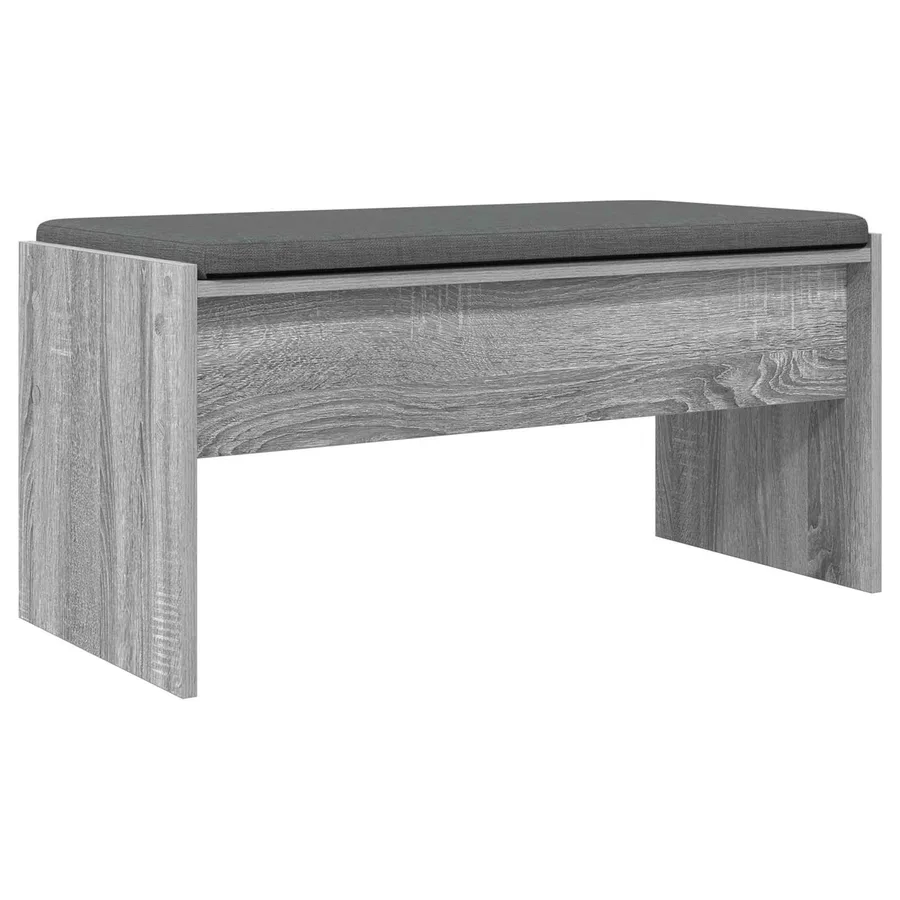 Banc d'entrée avec coussin Gris Sonoma 83 x 38 x 40 cm - 7