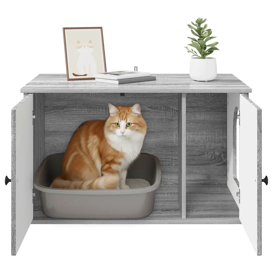 Maison pour chat Gris Sonoma 85 x 55 x 50 cm Bois d'ingénierie - 11