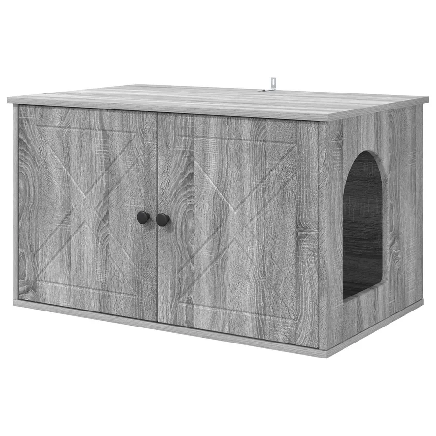 Maison pour chat Gris Sonoma 85 x 55 x 50 cm Bois d'ingénierie - 2