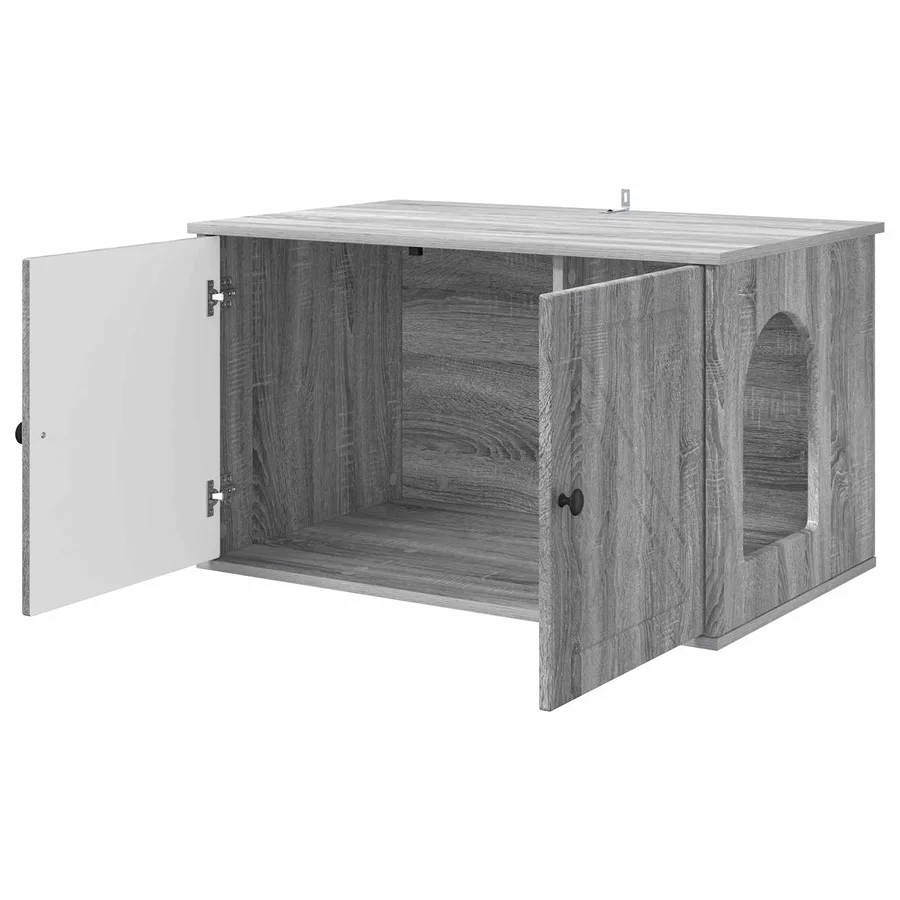 Maison pour chat Gris Sonoma 85 x 55 x 50 cm Bois d'ingénierie - 5