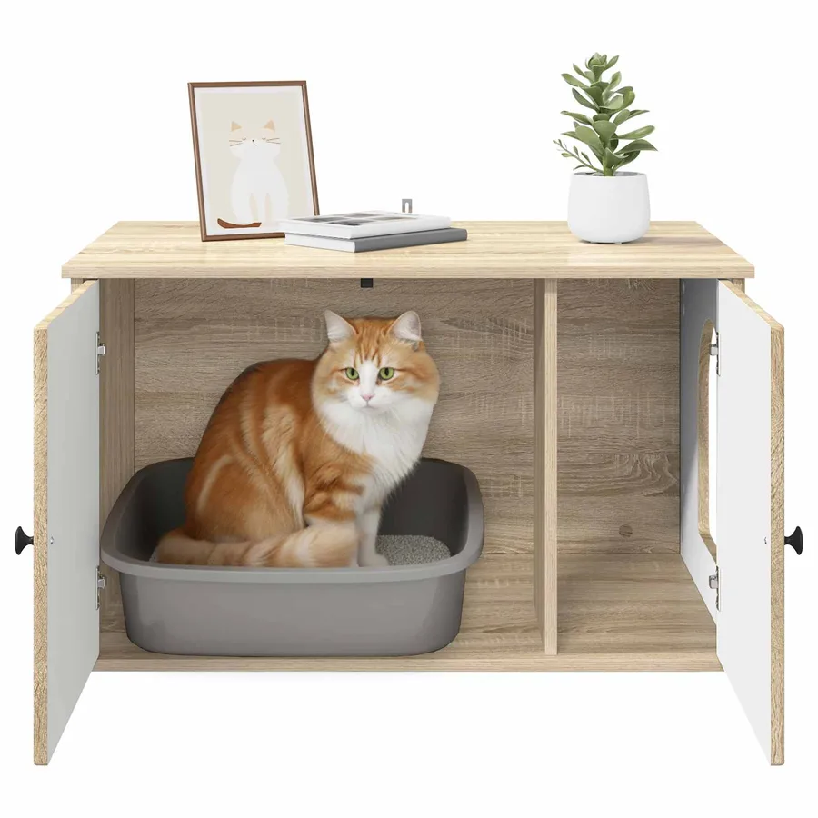 Maison pour chat Sonoma 85 x 55 x 50,5 cm Bois d'ingénierie - 11