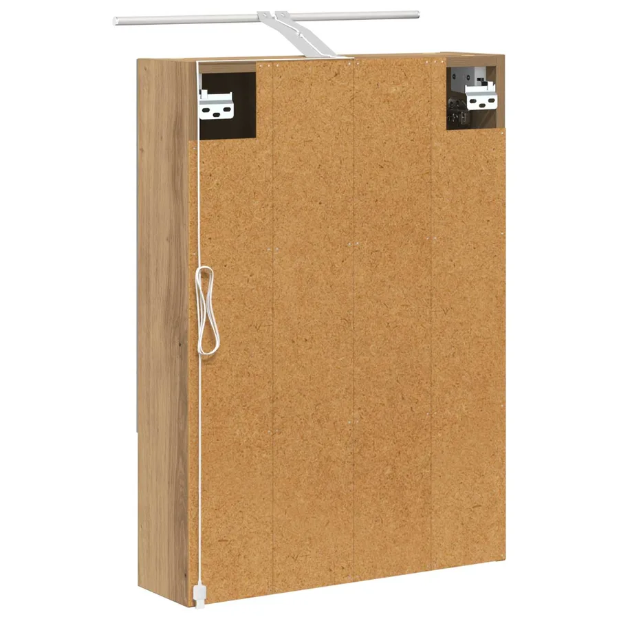 Armoire Miroir de Salle de Bain Chêne artisan 50 x 14,5 x 70 cm - 9