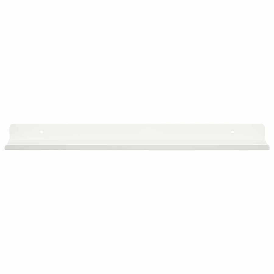 Étagère flottante 4 pcs Blanc 40 x 8,5 x 2,5 cm Acier - 5