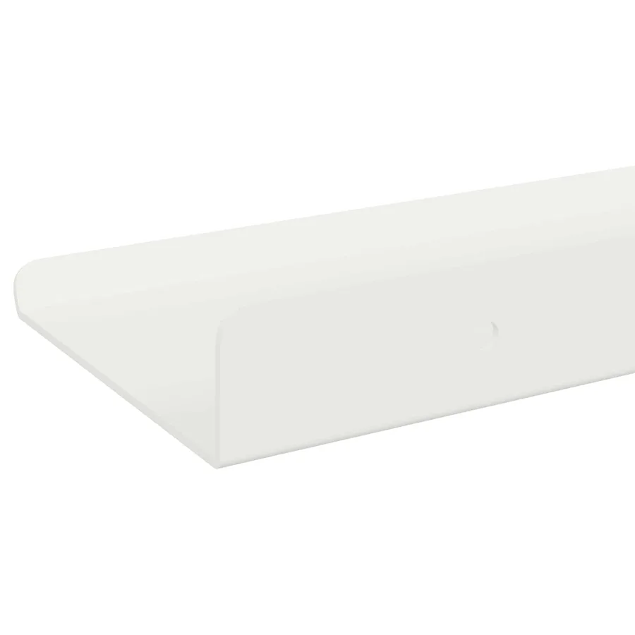 Étagère flottante 4 pcs Blanc 40 x 8,5 x 2,5 cm Acier - 7