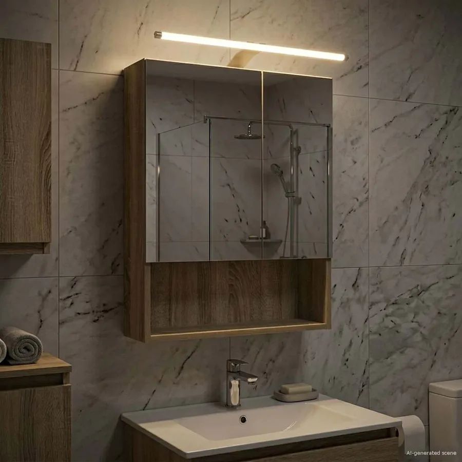 Armoire Miroir de Salle de Bain Chêne Sonoma 50 x 14,5 x 70 cm - 4