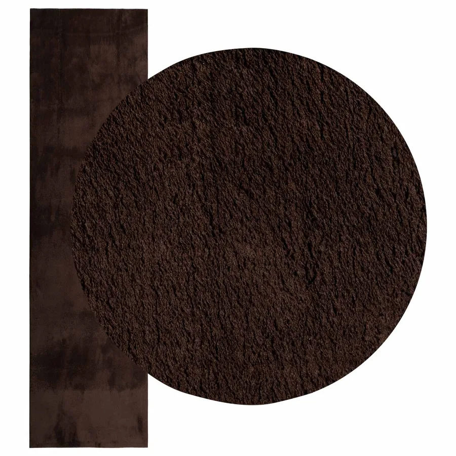 Tapis doux à poils moyens et lavable HUARTE Marron 400 x 80 cm - 3