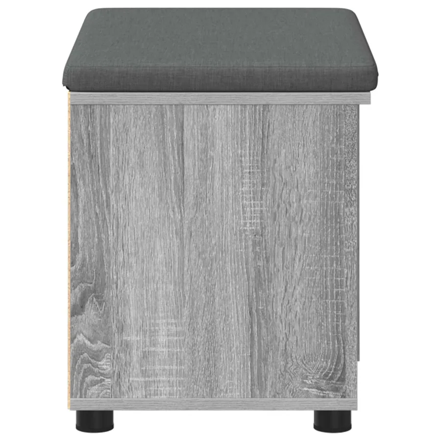 Banc d'entrée avec coussin Gris Sonoma 60 x 38 x 46 cm - 7