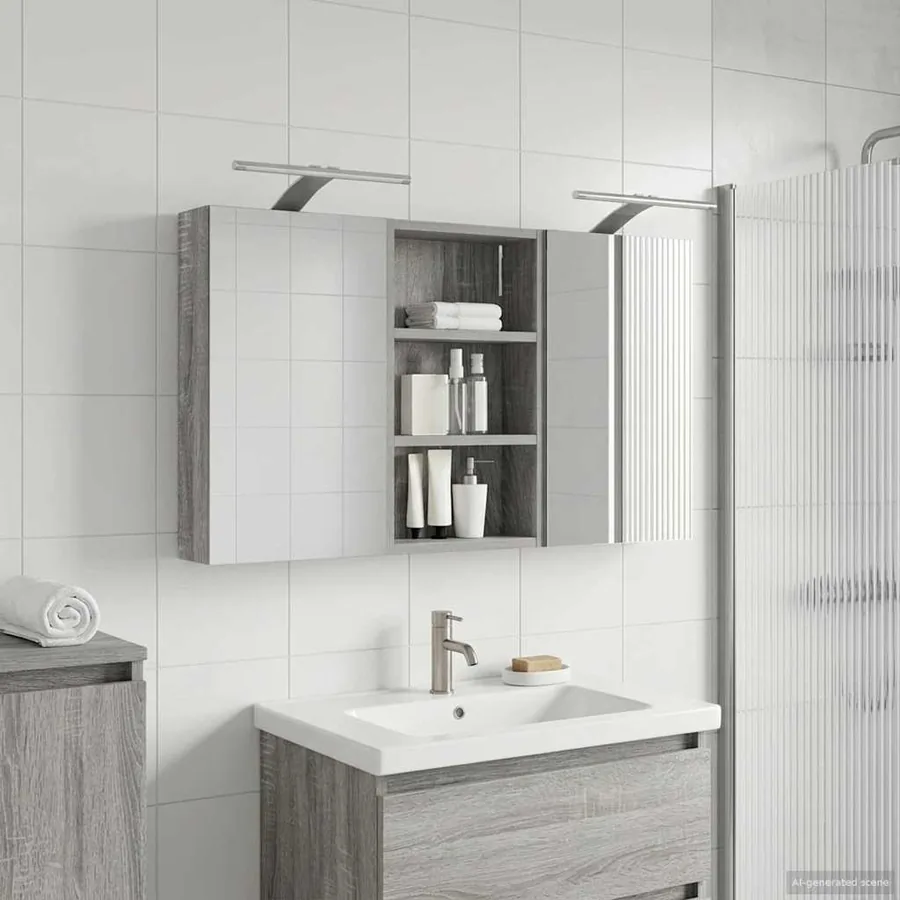 Ensemble de Meubles de Salle de Bain 3 pcs 90 x 10,5 x 50 cm