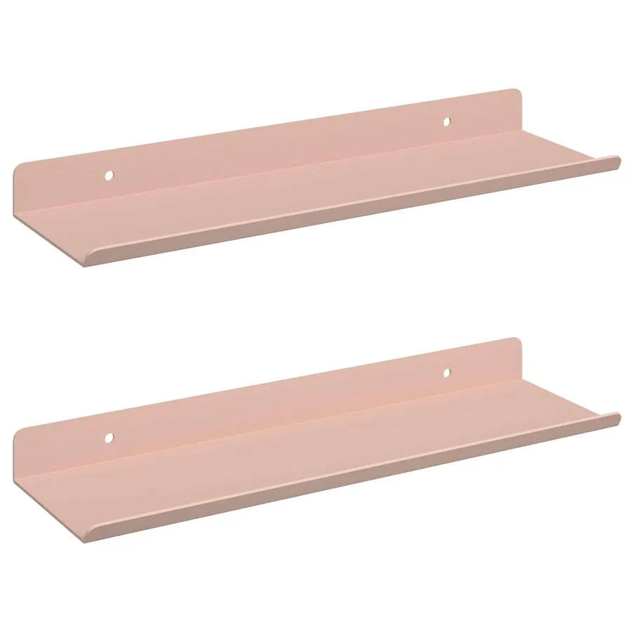 Étagère flottante 2 pcs Rose 30 x 9 x 2,5 cm Acier - 2