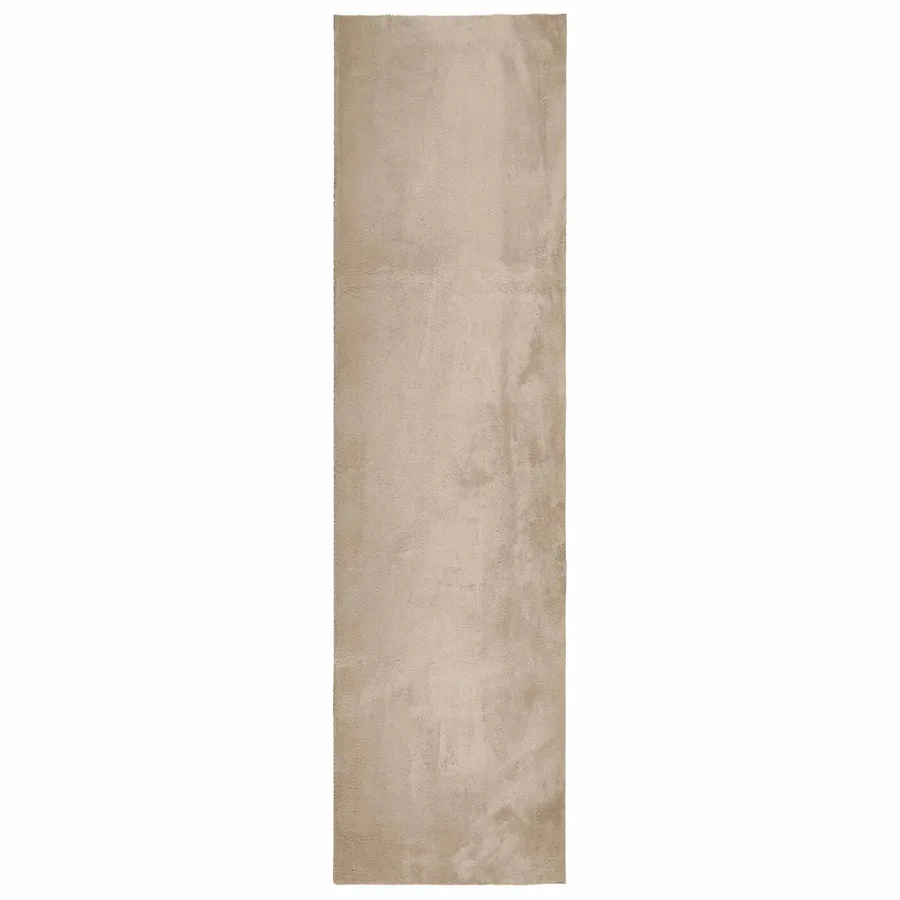 Tapis doux à poils moyens et lavable HUARTE Sable 80 x 750 cm - 2