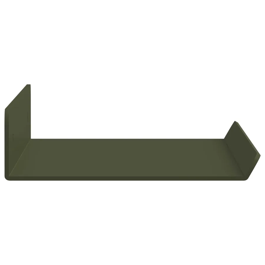 Étagère flottante 2 pcs Vert olive 30 x 9 x 2,5 cm Acier - 6