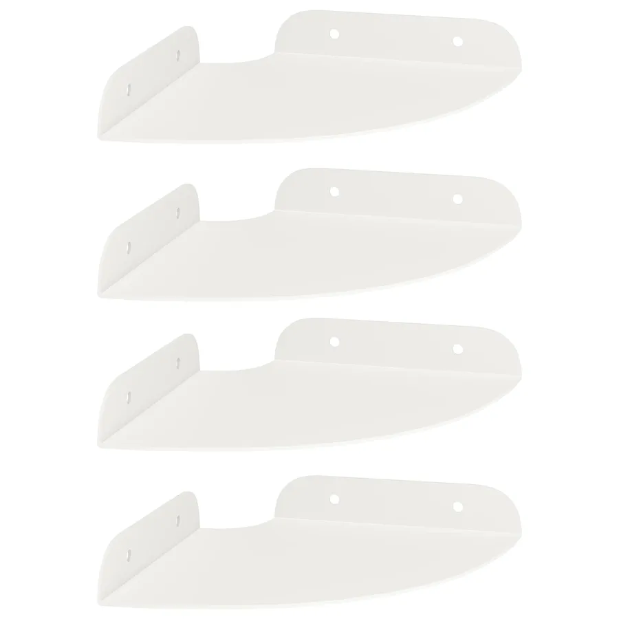 Étagère flottante avec étagère 4 pcs Blanc 15 x 15 x 2 cm - 2