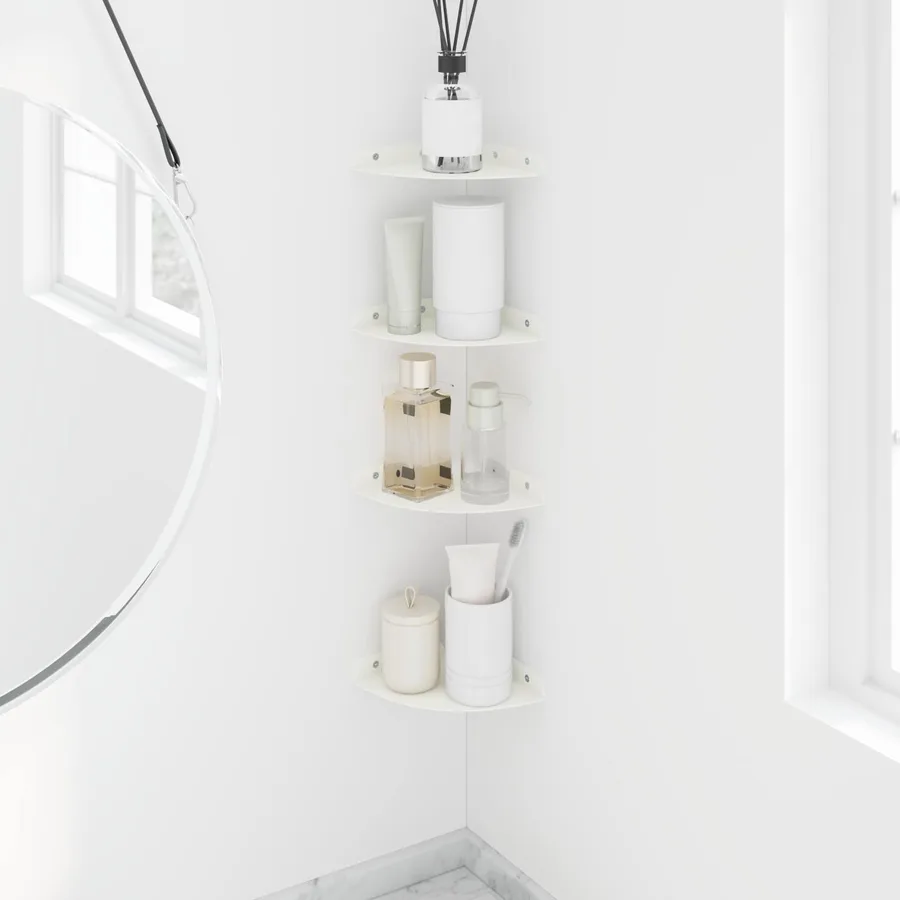 Étagère flottante avec étagère 4 pcs Blanc 15 x 15 x 2 cm - 4