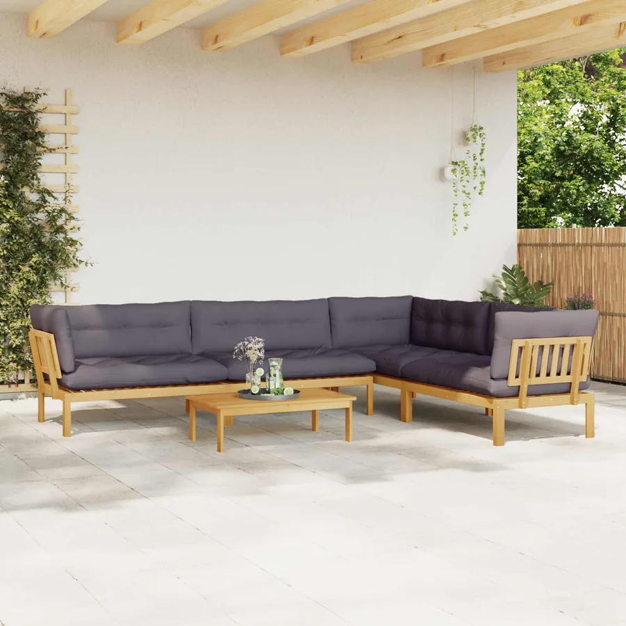 5 Pièce Unité du canapé en palette de jardin - 4