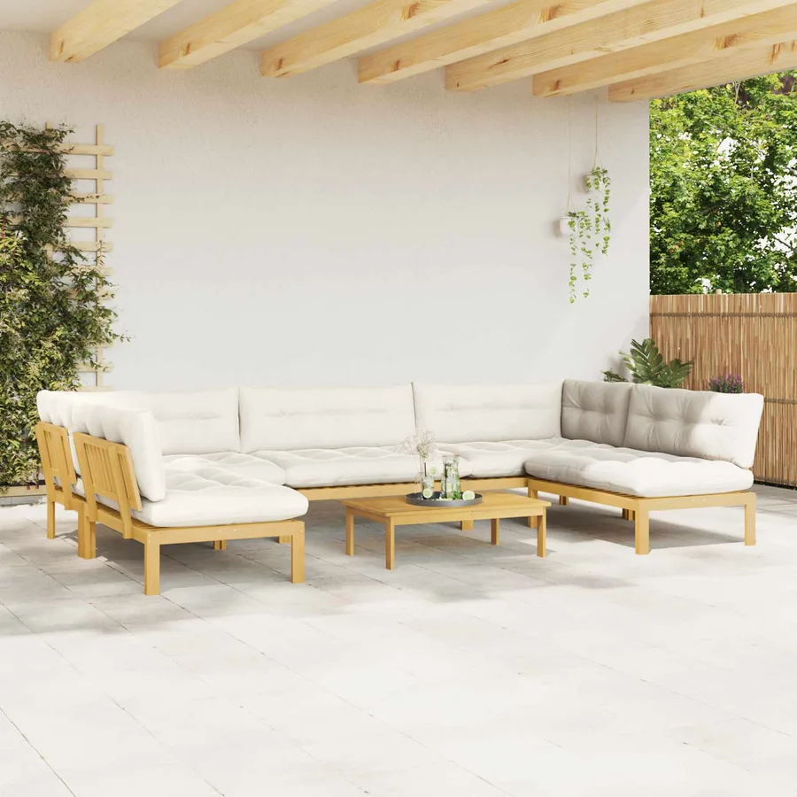 6 Pièce Unité du canapé en palette de jardin - 4