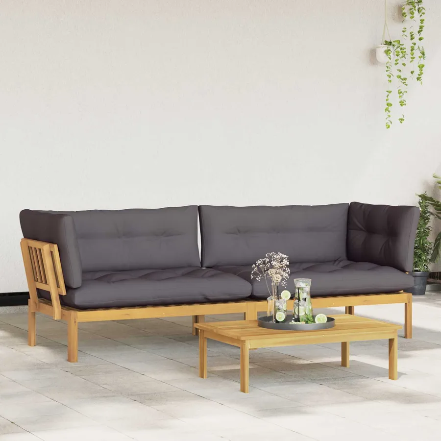 Unité du canapé en palette de jardin 2 Pièce - 3