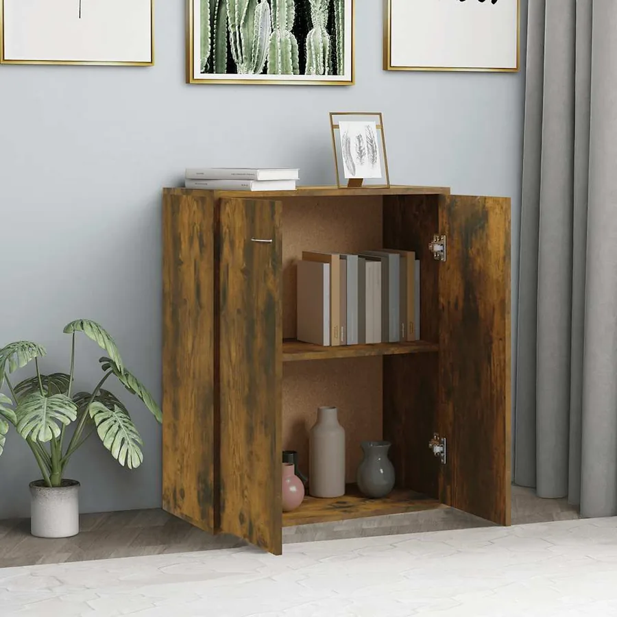 Buffet Chêne fumé 60x30x75 cm Bois d'ingénierie - 3