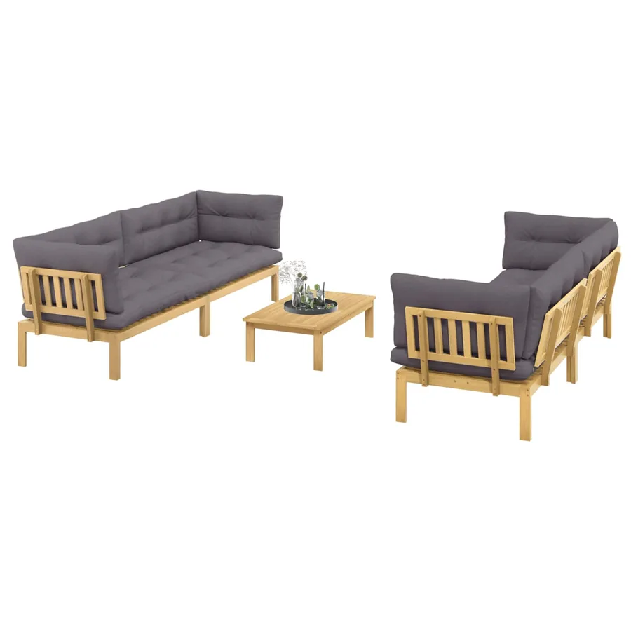 5 Pièce Unité du canapé en palette de jardin - 3
