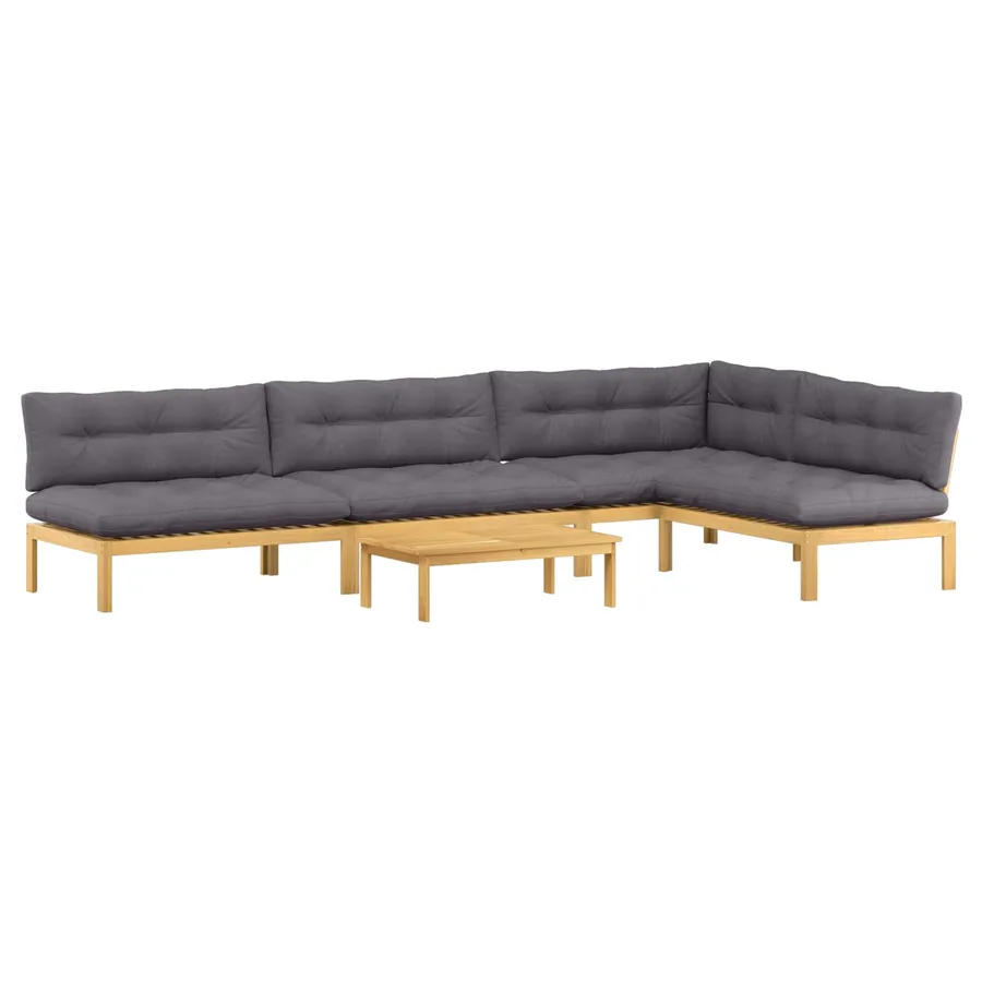 5 Pièce Unité du canapé en palette de jardin - 2