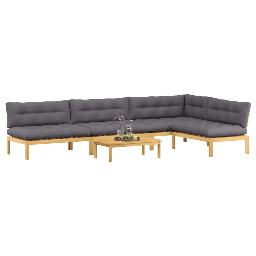 5 Pièce Unité du canapé en palette de jardin - 3