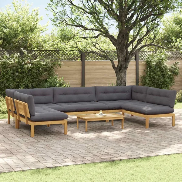 6 Pièce Unité du canapé en palette de jardin