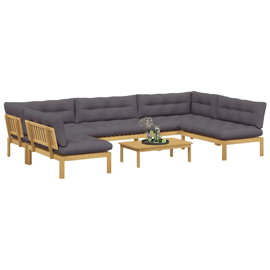 6 Pièce Unité du canapé en palette de jardin - 3