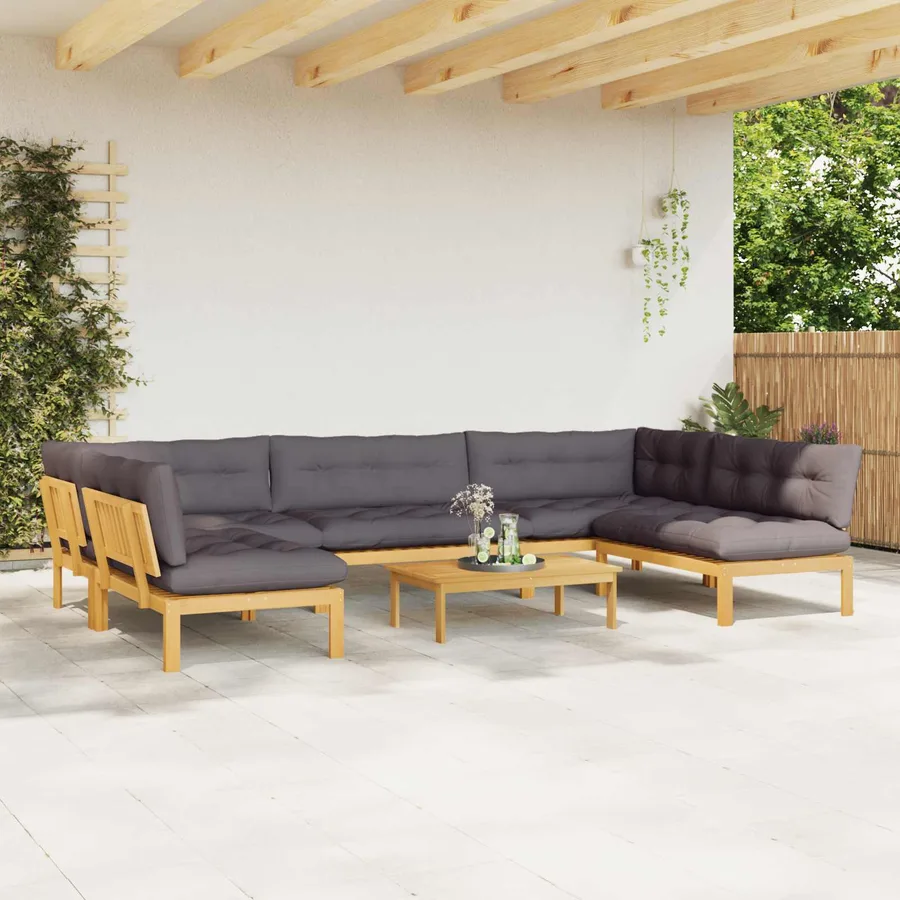 6 Pièce Unité du canapé en palette de jardin - 4