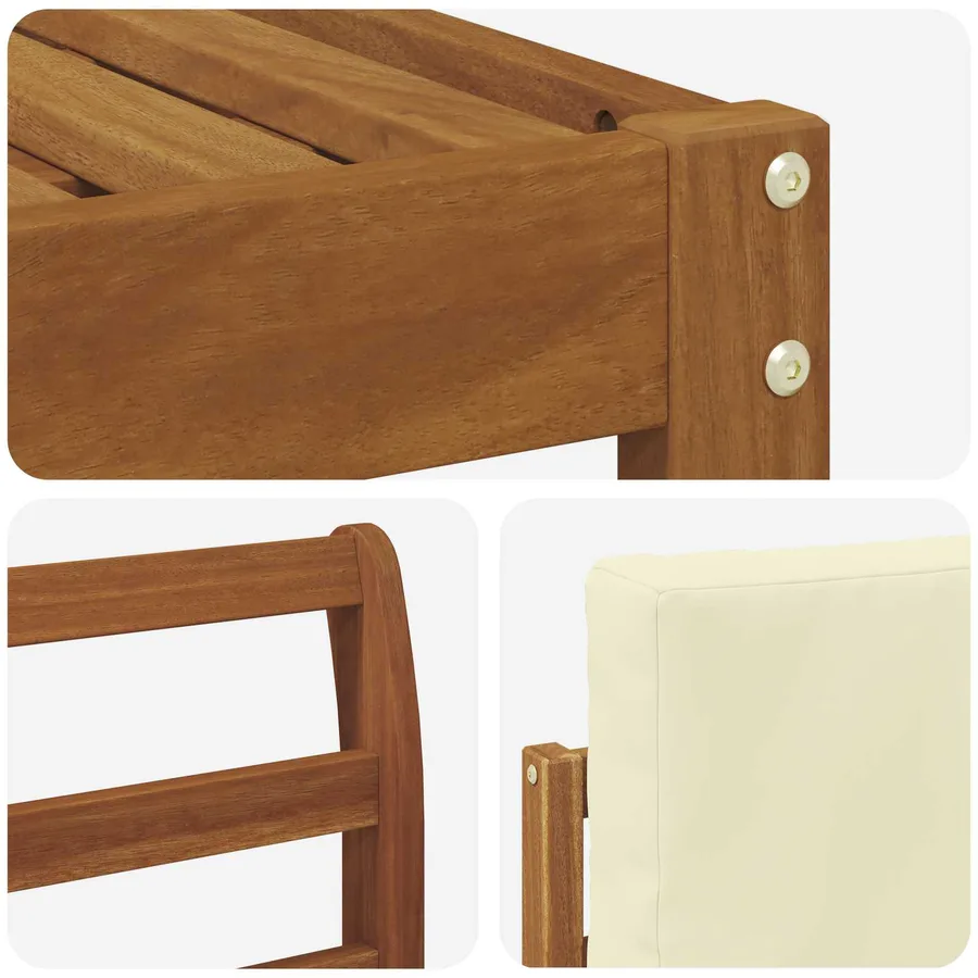 Ensemble de canapés d'extérieur 6 pcs Naturel et Crème - 5