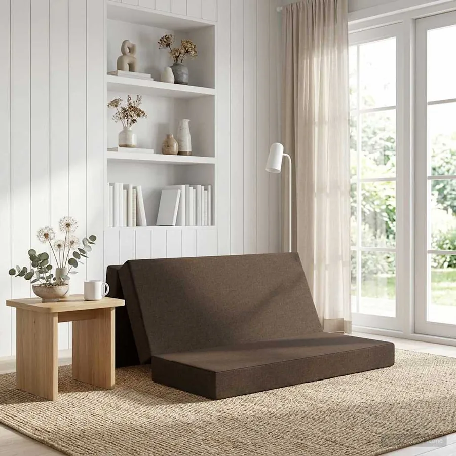 Canapé-lit pliable 180 x 67 x 45 cm Taupe