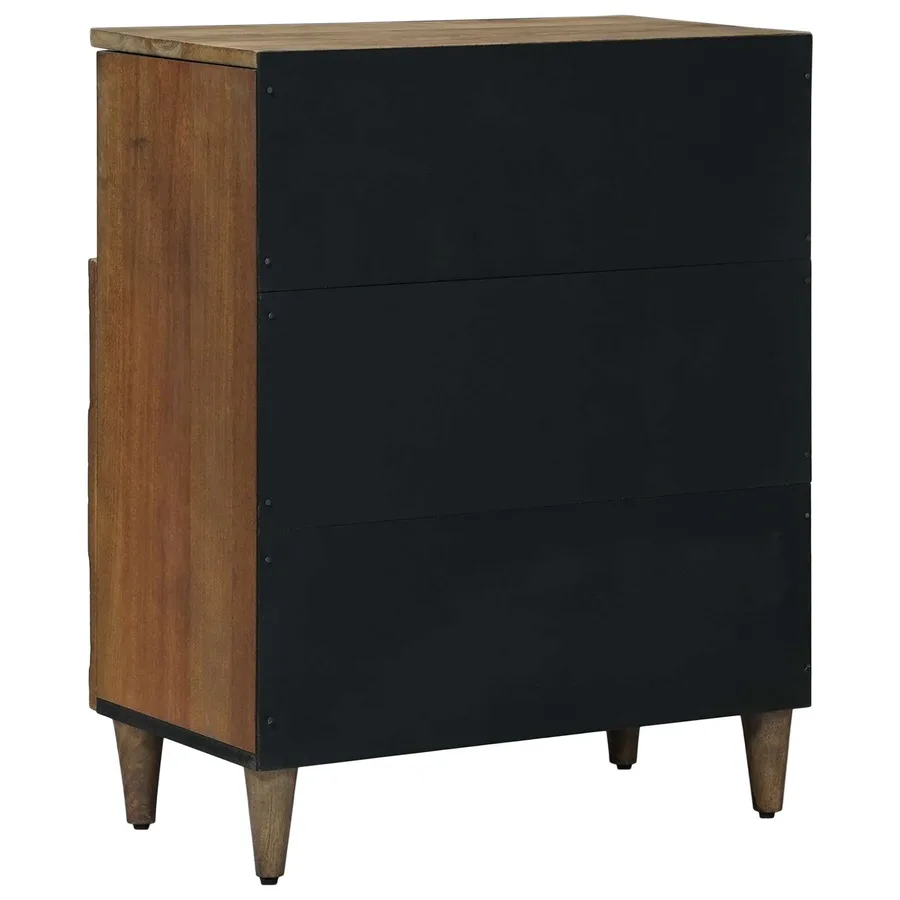 Buffet Marron 60 x 33,5 x 75 cm Bois de mangue massif - 5
