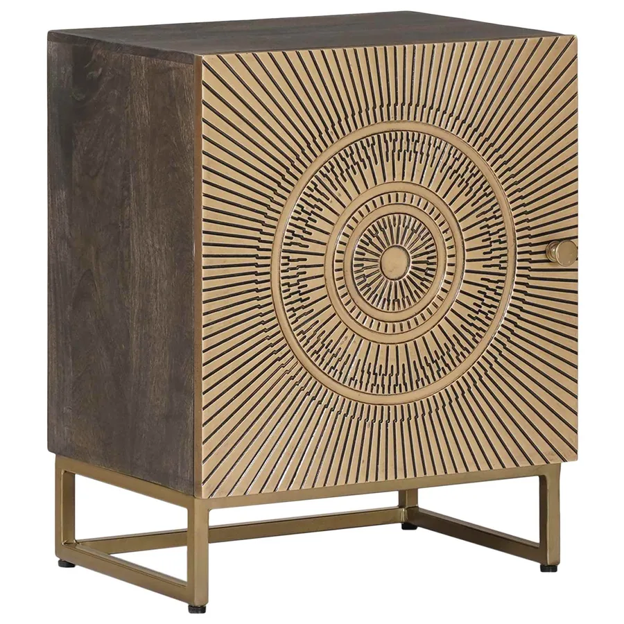Table de chevet faite main Marron café 40 x 30 x 50 cm