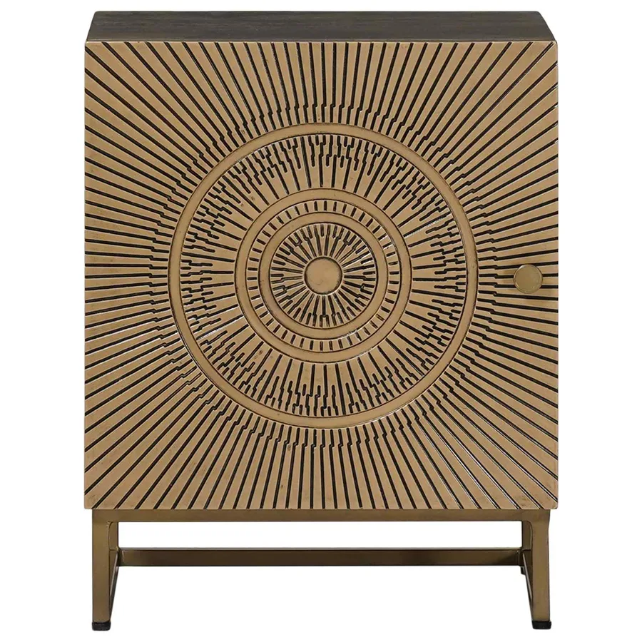 Table de chevet faite main Marron café 40 x 30 x 50 cm - 3