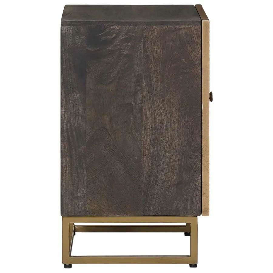 Table de chevet faite main Marron café 40 x 30 x 50 cm - 4