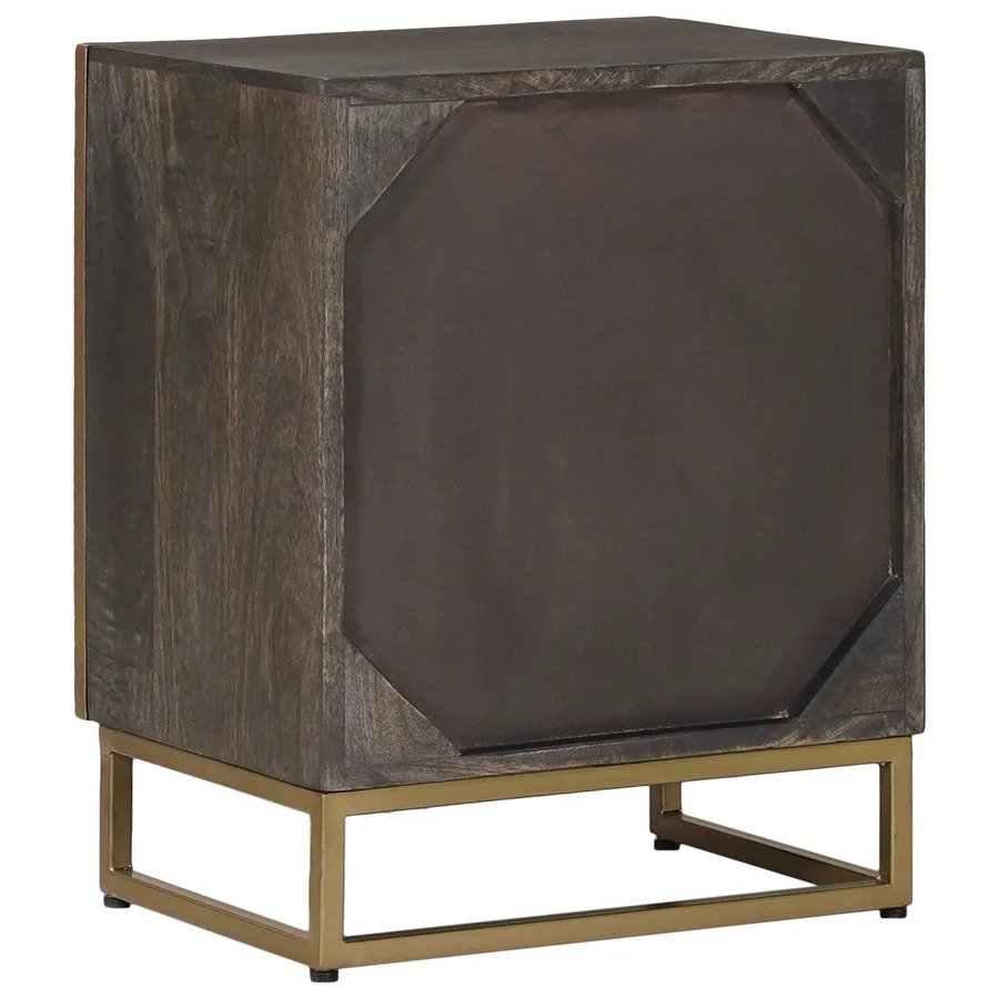 Table de chevet faite main Marron café 40 x 30 x 50 cm - 5