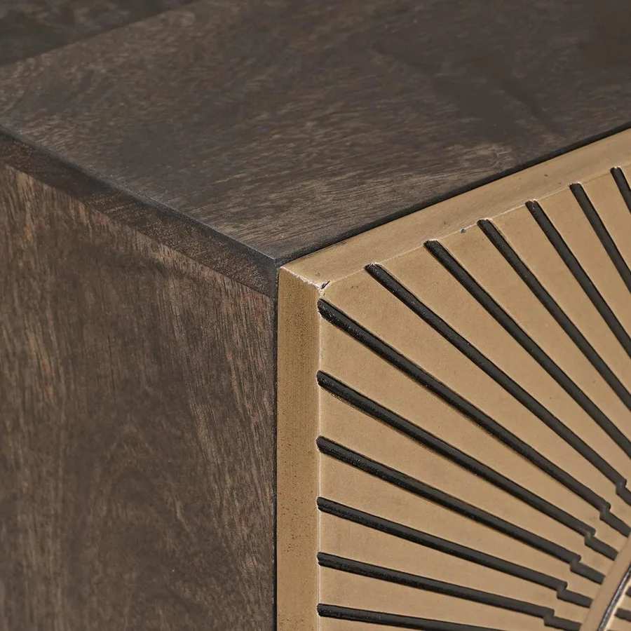 Table de chevet faite main Marron café 40 x 30 x 50 cm - 6