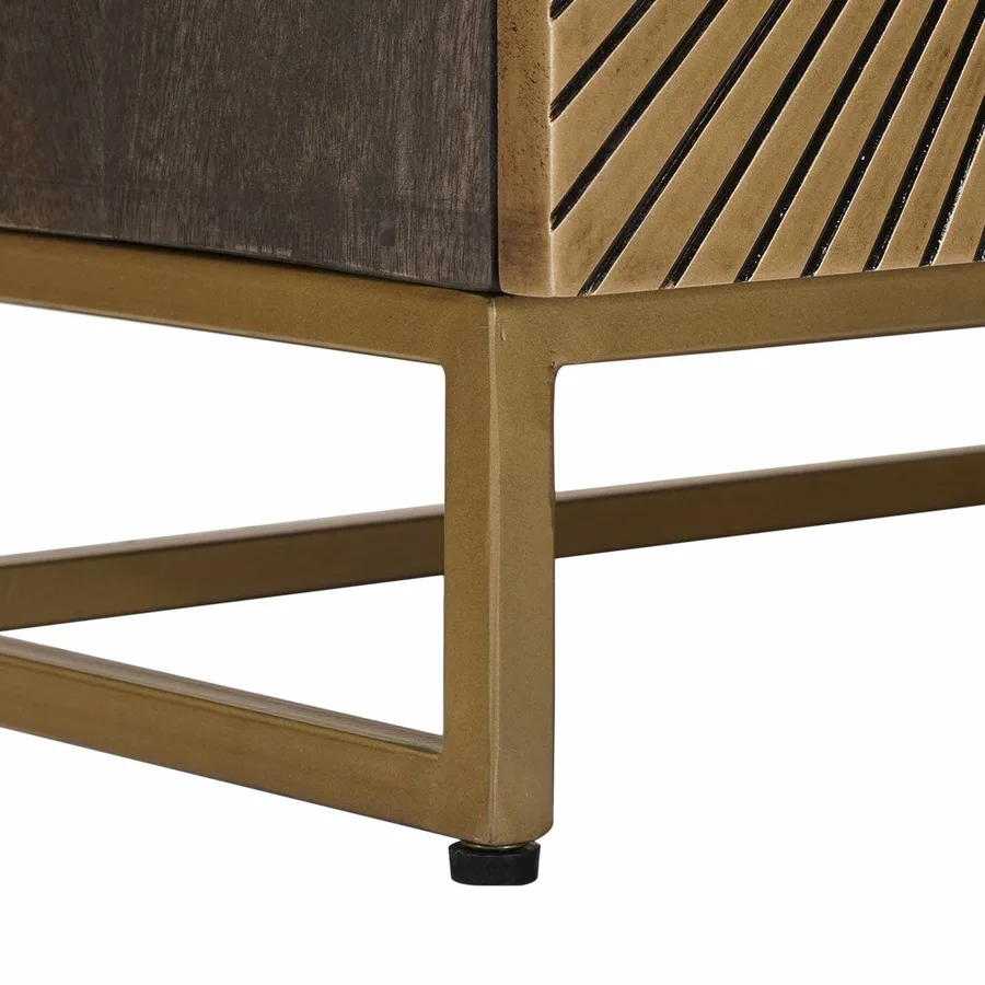 Table de chevet faite main Marron café 40 x 30 x 50 cm - 8