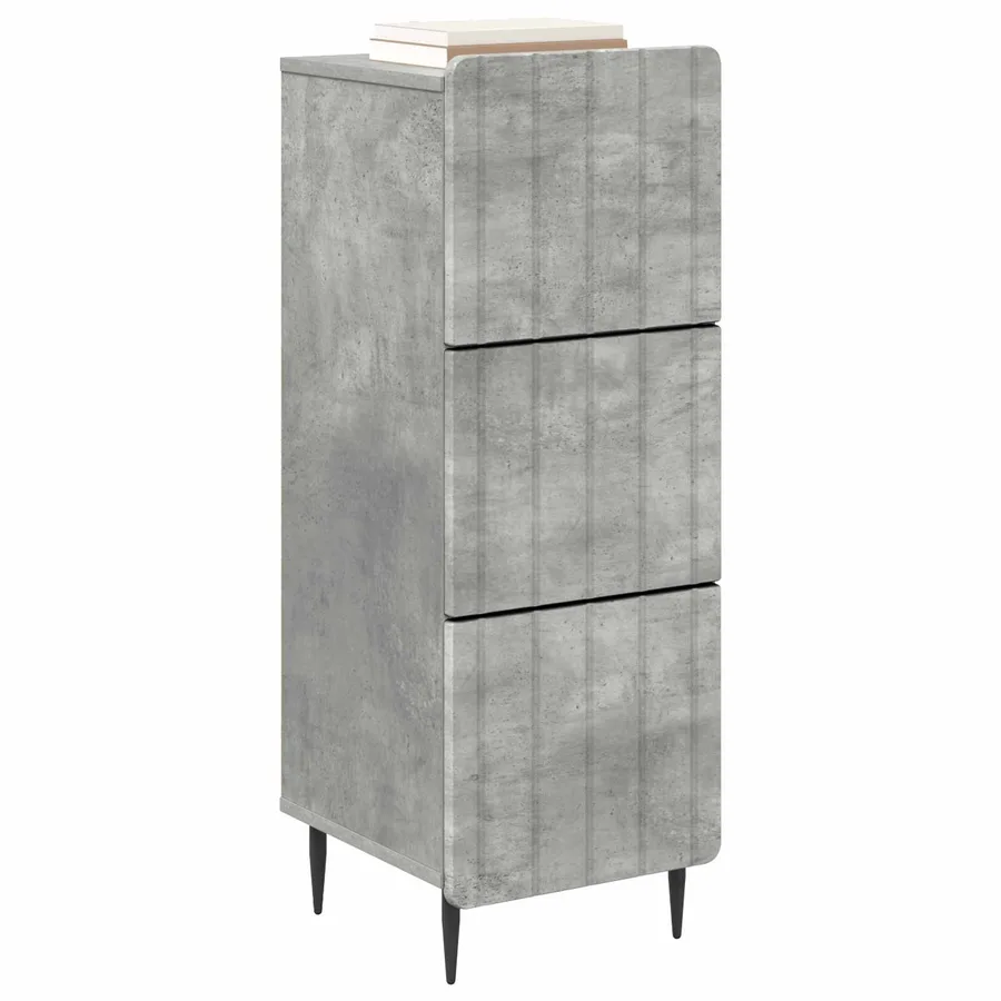 Armoire à tiroirs Gris béton 33 x 34,5 x 92 cm - 3