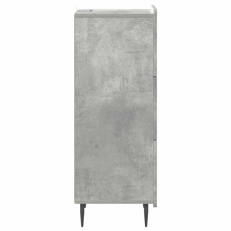 Armoire à tiroirs Gris béton 33 x 34,5 x 92 cm - 7