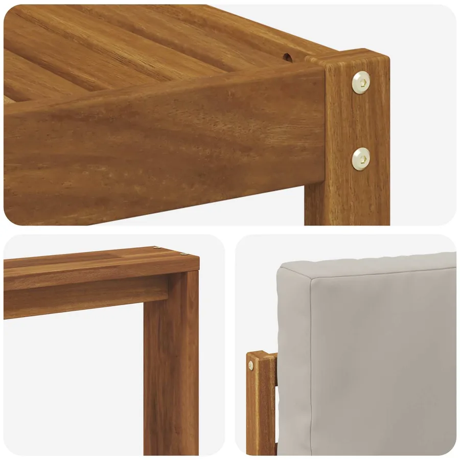 Ensemble de canapés d'extérieur 7 pcs Gris Naturel et Clair - 6