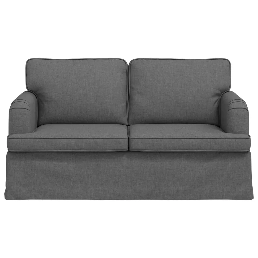 Canapé Gris foncé 144 x 80 x 85 cm tissu - 4