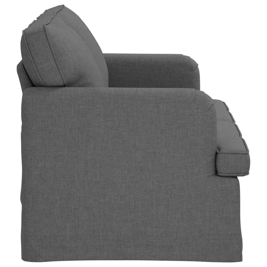 Canapé Gris foncé 144 x 80 x 85 cm tissu - 5