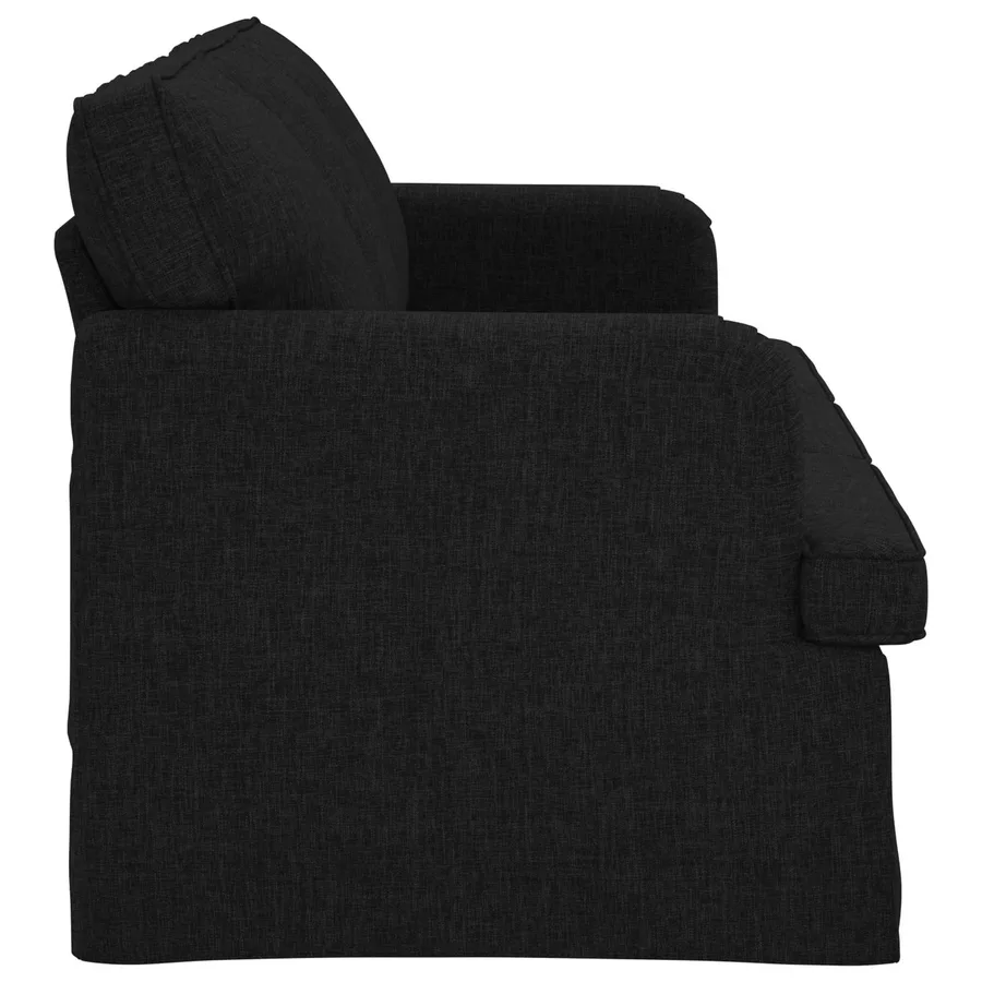 Canapé Noir 201 x 80 x 85 cm tissu - 5