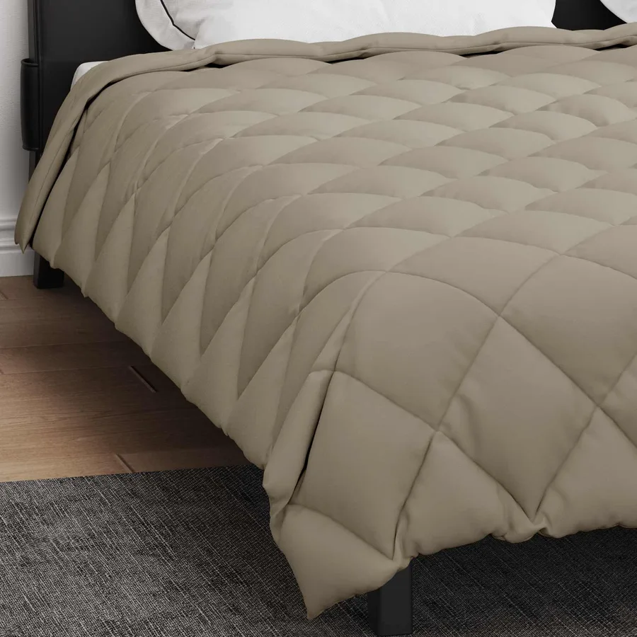 Duvet d'hiver Gris clair 220 x 260 cm Microfibre - 4