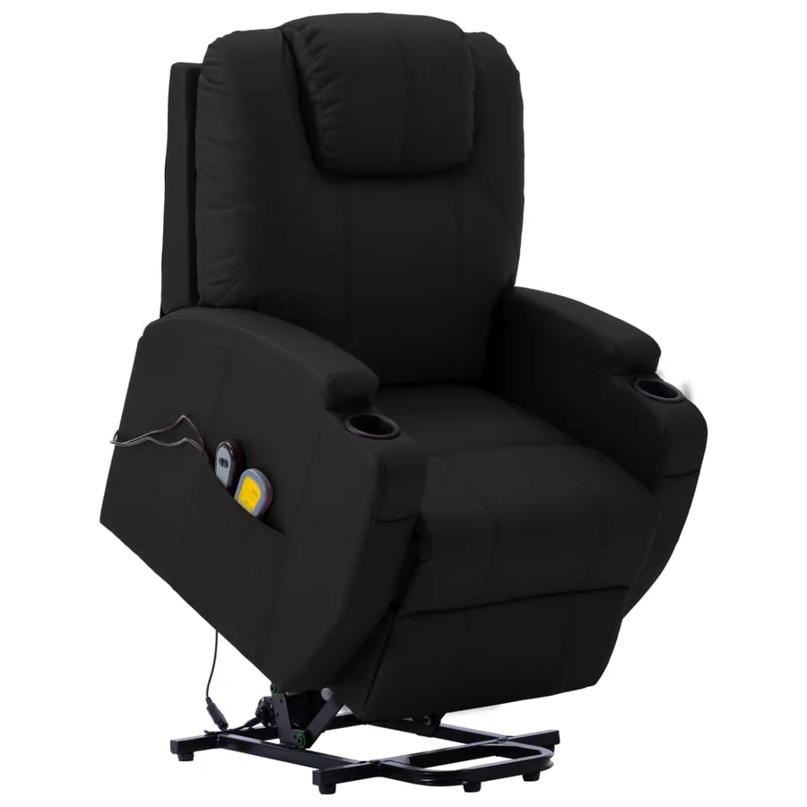 Fauteuil de massage Noir Similicuir