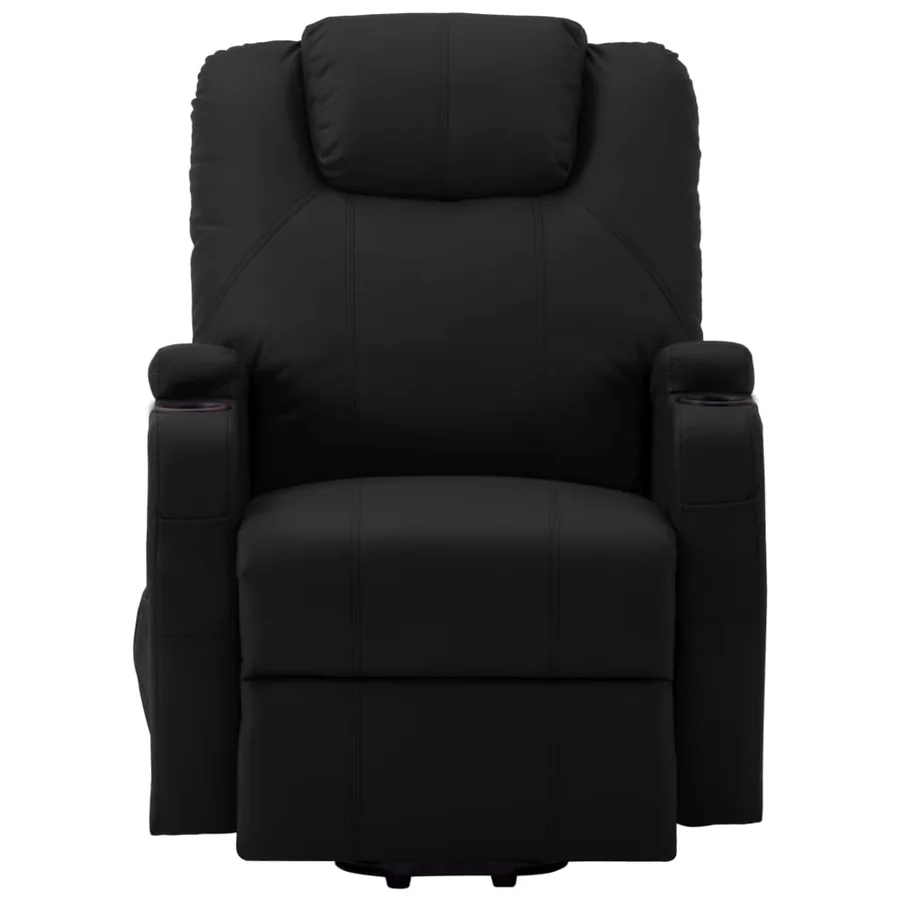 Fauteuil de massage Noir Similicuir - 3