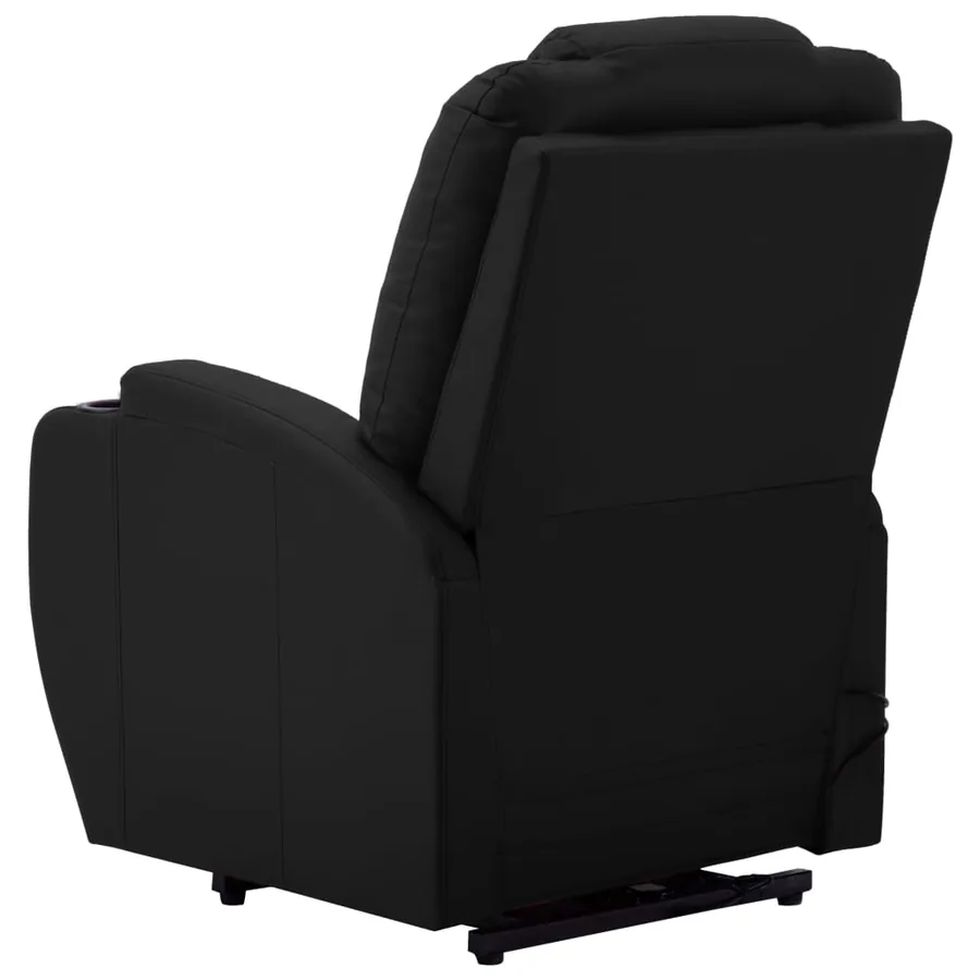 Fauteuil de massage Noir Similicuir - 5