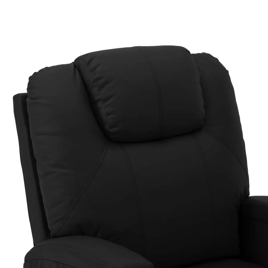 Fauteuil de massage Noir Similicuir - 6